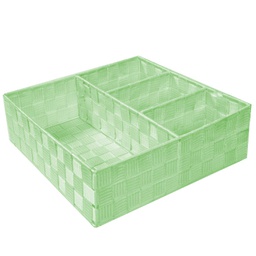 [V2321510000] Cassetto poliestere verde chiaro quadrocm 32x32h10
