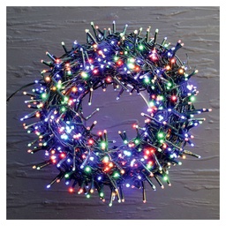 [1932403] Catena luminosa 4000 Led multicolore 8 funzioni con giochi di luce per esterno 80 metri Euronatale