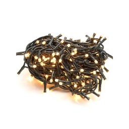 [048373] Catena luminosa natalizia con 500 led bianco caldo, lunghezza 25 + 5 mt, adatta all'esterno