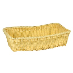 [V0105000000] Cesta espositore polyrattan naturale rettangolare cm40x20h10
