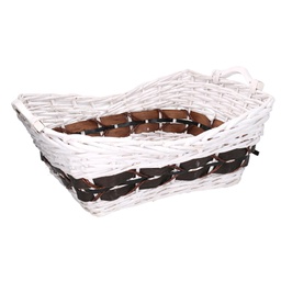 [V9377180000] Cesta vimini white rettangolare cm51x38h19