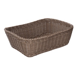 [V1633390000] Cestina polyrattan marrone rettangolarecm36x26h10