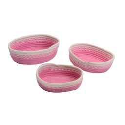 [V85263800FU] Cestina tessuto 1-3 fucsia ovale cm28x23h7,5