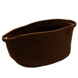[V2317140000] Cestina tessuto marrone rettangolare cm35x26h19