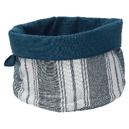 [20041393] Cestino Pane 18 Cm X H 16,5 Cm Ottanio Cotone Blu
