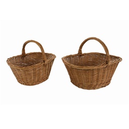 [V2005100000] Cesto vimini europeo giovanni 1-2 ovalecm 50x34h21/39