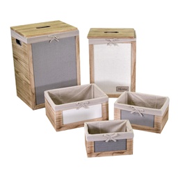 [V1921050000] Cestone  legno brenda 1-2 c-cassetti 1-3bottone rettangolare cm40x31h55