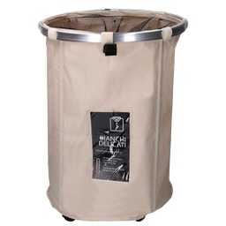 [V1992890000] Cestone tessuto beige tondo pieghevole cm ø40h55