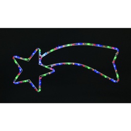 [055788] Cometa stella tubo led multicolor per esterno  cm 70 x 28