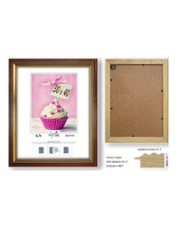 [050010] Cornice elegante in legno brun di dimensioni 40x50cm.