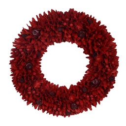 [V6322760000] Coroncina con pigne bordeaux cm ø45h8