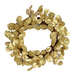 [V6327550000] Coroncina foglie oro cm ø45