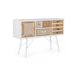 [B0746543] Credenza 2 ante 2 cassetti Eloise in legno naturale 80h cm