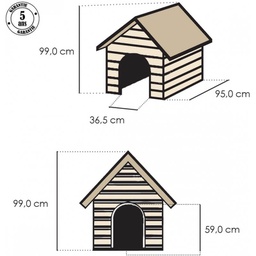 [1918582] Cuccia per cane Sandy, colore marrone, dimensioni 95x99x99h