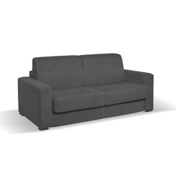 [FZ100112] Divano letto 3 posti con braccioli moca colore antracite  186 x 96 x 90 cm