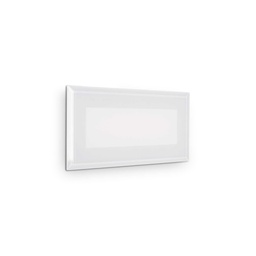 [8021696255804] Faretto ad incasso bianco L 190 x H 85 x P 75 mm