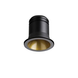 [8021696244853] Faretto ad incasso nero oro D 40 x H 40 mm