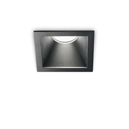 [8021696192383] Faretto ad incasso quadrato 11W 3000K nero opaco - L84xH120xP84mm