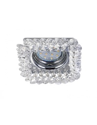 [TRIO651800152] Faretto da Incasso Dolomite 1xGU10 Cromo Con Kristallglas 10x10 cm Trio Lighting