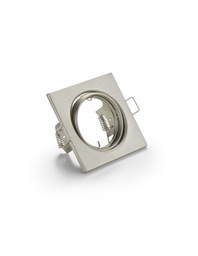 [20009471] Faretto da Incasso Quadrato Jura 1xGU10 Nichel 8x8 cm Trio Lighting