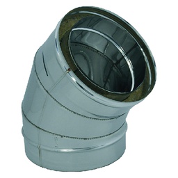 [DFL702626] Gomito Doppia Parete A 45° Ø Cm 10/15