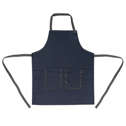 [2003621] Grembiule da cucina pettorina natural style blu navy Guzzini
