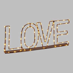 [20038418] LOVE Copper Marrone Micro LED 36cm Bianco caldo