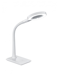[TRIO527290101] Lampada Scrivania Led Con Lente Ingrandimento Lupo Bianco Trio Lighting