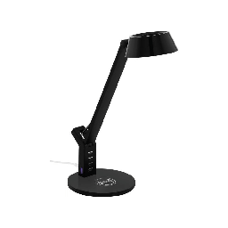 [2000676] Lampada Scrivania Nera Banderalo Touch Dimmer Led Con Qi Charger Eglo