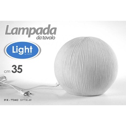 [GIC772412] Lampada a sfera da tavolo bianca design cm 35 x 32 h