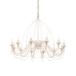 [8021696097664] Lampada a sospensione bianco D 950 x H min 1075 - max 1900 mm