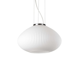[8021696285184] Lampada a sospensione cromo D 350 x H min 480 - max 2230 mm
