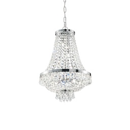 [8021696033532] Lampada a sospensione cromo D 380 x H min 790 - max 1700 mm