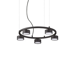 [8021696235516] Lampada a sospensione nero D 500 x H min 290 - max 2040 mm