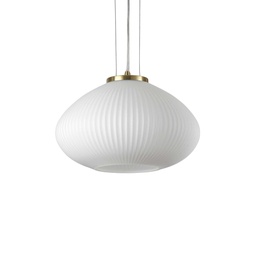 [8021696264547] Lampada a sospensione ottone D 350 x H min 480 - max 2230 mm