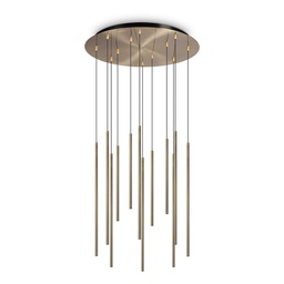 [8021696263663] Lampada a sospensione ottone D 600 x H min 1050 - max 1500 mm