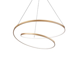 [8021696304564] Lampada a sospensione ottone D 600 x H min 400 - max 2150 mm