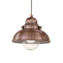 [8021696025278] Lampada a sospensione rame D 290 x H min 520 - max 1550 mm