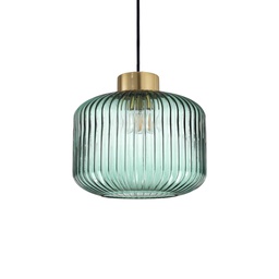 [8021696237428] Lampada a sospensione verde D 240 x H min 435 - max 2185 mm
