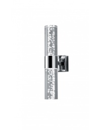 [TRIO282410206] Lampada da Parete Doppio Led Sopra e Sotto Bolsa Cromo con Bolle IP44 Trio Lighting