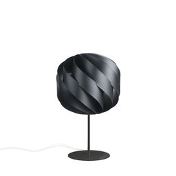 [GL/T/44/NE] Lampada da Tavolo Base e Stelo Nero in Metallo Cm. 25 x 44h