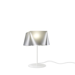 [WANDA/T/35/SVR] Lampada da Tavolo Base e Stelo in Metallo Cm. 28 x 35h