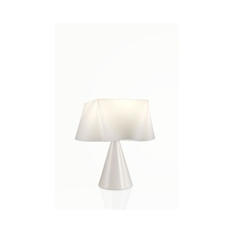 [WANDA/LC/30/W] Lampada da Tavolo Bianco in Plastica Cm. 28 x 32h