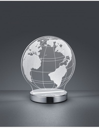 [TRIOR52481106] Lampada da Tavolo Cromo Globe Led Dimmerabile L17 cm Trio Lighting