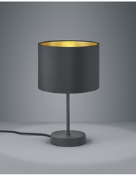 [TRIO508200179] Lampada da Tavolo Hostel Metallo Nero-Oro Ø20 cm Trio Lighting