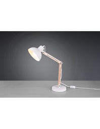 [TRIO508300131] Lampada da Tavolo Kimi Legno E Paralume Bianco Trio Lighting
