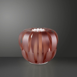 [QN/L/19/PKM] Lampada da Tavolo Pink Metal in Metallo Bianco Cm. 19 x 17h