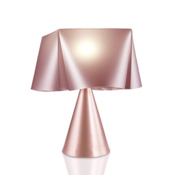 [WANDA/LC/30/PKM] Lampada da Tavolo cono Pink Metal in Plastica Cm. 28 x 32h