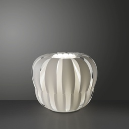 [QN/L/29/W] Lampada da Tavolo in Metallo Bianco Cm. 29 x 23h