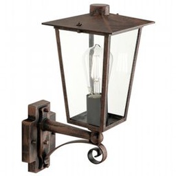 [SOV940/11] Lampada da esterno in alluminio pressofuso con diffusori in vetro trasparente ruggine